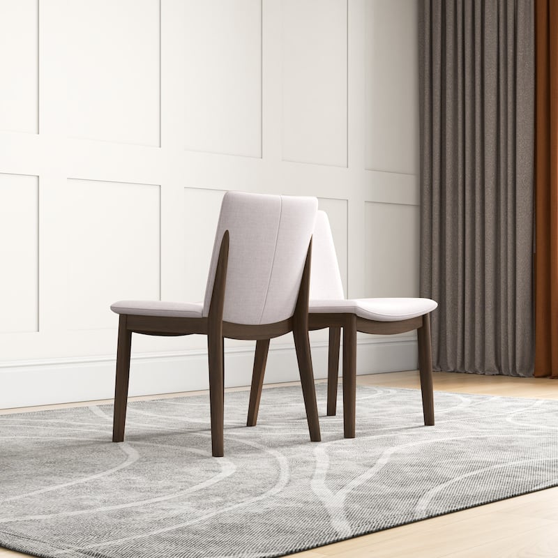 Vermont Mid-Century Modern Fabric Dining Chair (Set of 2)