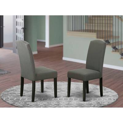 Linen Fabric Parsons Chairs - Set of 2 - Modern Dining Room Accent Chairs