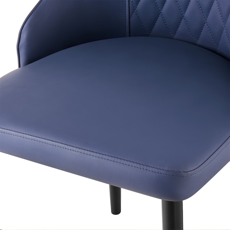 Faux Leather Upholstered Dining Chairs Set of 2 - 35.63"H x 17.72"W x 17.32"D