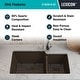 preview thumbnail 5 of 6, 32 Inch Lexicon Platinum Quartz Composite Drop-in Undermount Galaxy Mocha - 19" W x 32" L x 9.75" H