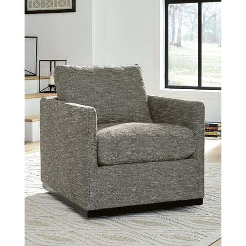 Grona Contemporary Earth Swivel Accent Chair - 30"W x 33"D x 32"H