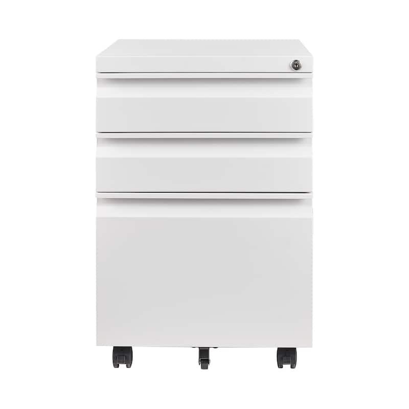 3-Drawer Steel Locking Rolling File Cabinet