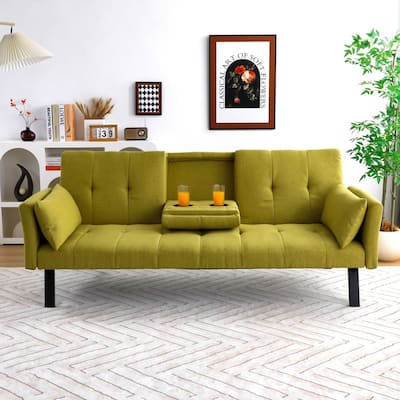 70" Cotton And Linen Cushion Sofa