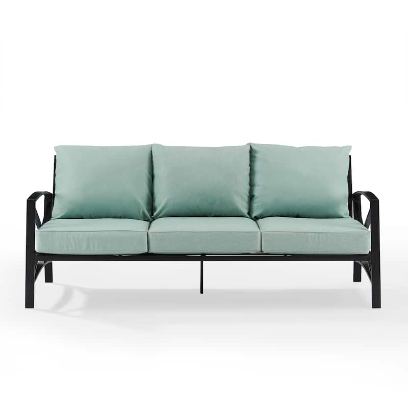 Crosley Kaplan Outdoor Metal Sofa - 79"W x 30.5"D x 32"H