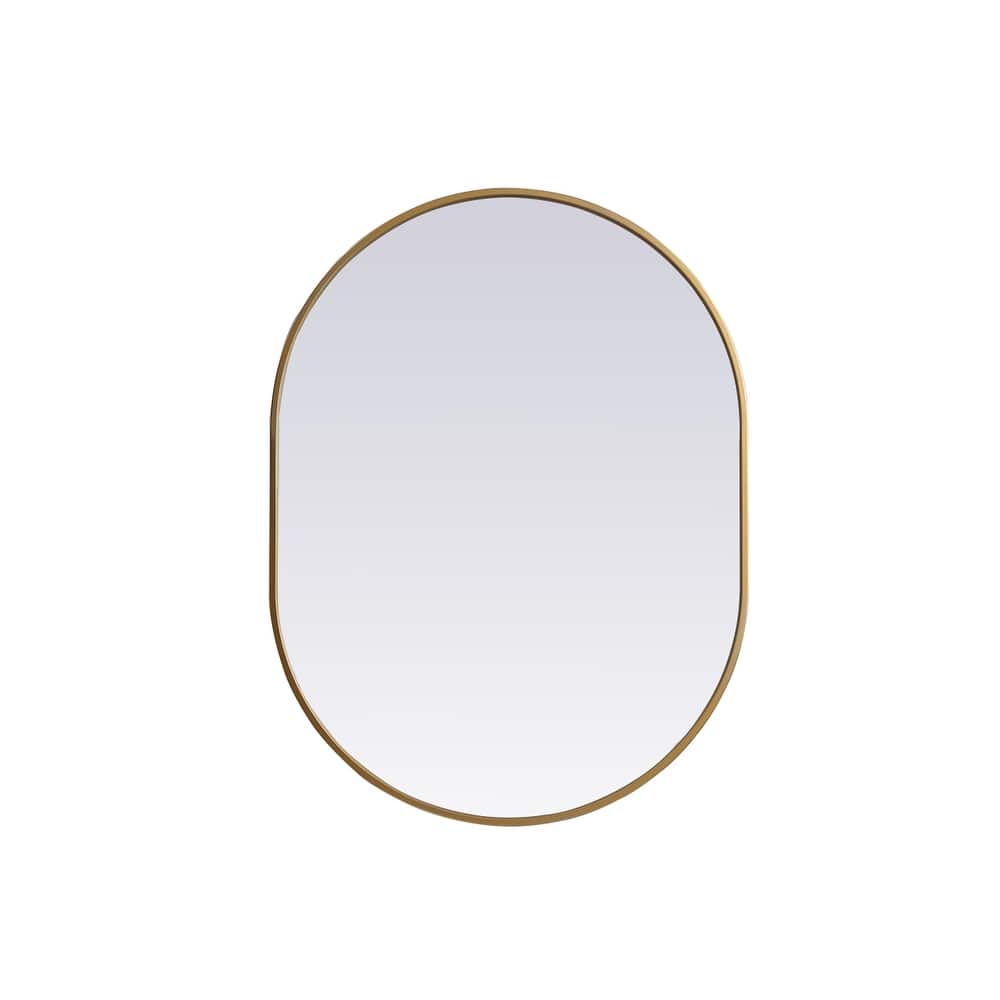 Indigo Home Metal Frame Oval Mirror 27x36 Inch