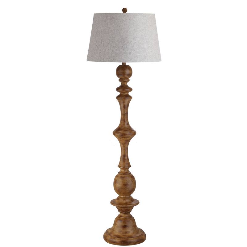Amelia 67" Resin LED Floor Lamp, Brown by JONATHAN Y - 67" H x 20" W x 20" D - 67" H x 20" W x 20" D - Brown