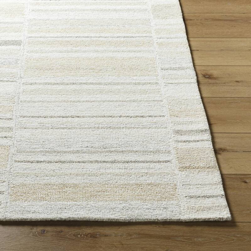 Dangelo Transitional Stripe Wool Area Rug