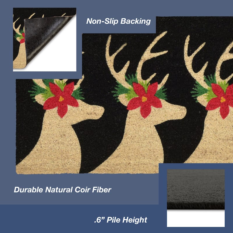 Liora Manne Holiday Antlers Rug (1'6" x 2'6") - 1'6" x 2'6"