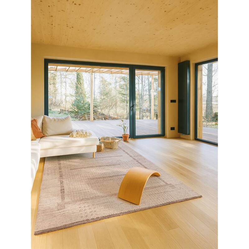 ECARPETGALLERY Hand-knotted Looma Cream Wool Rug - 8'2 x 10'1