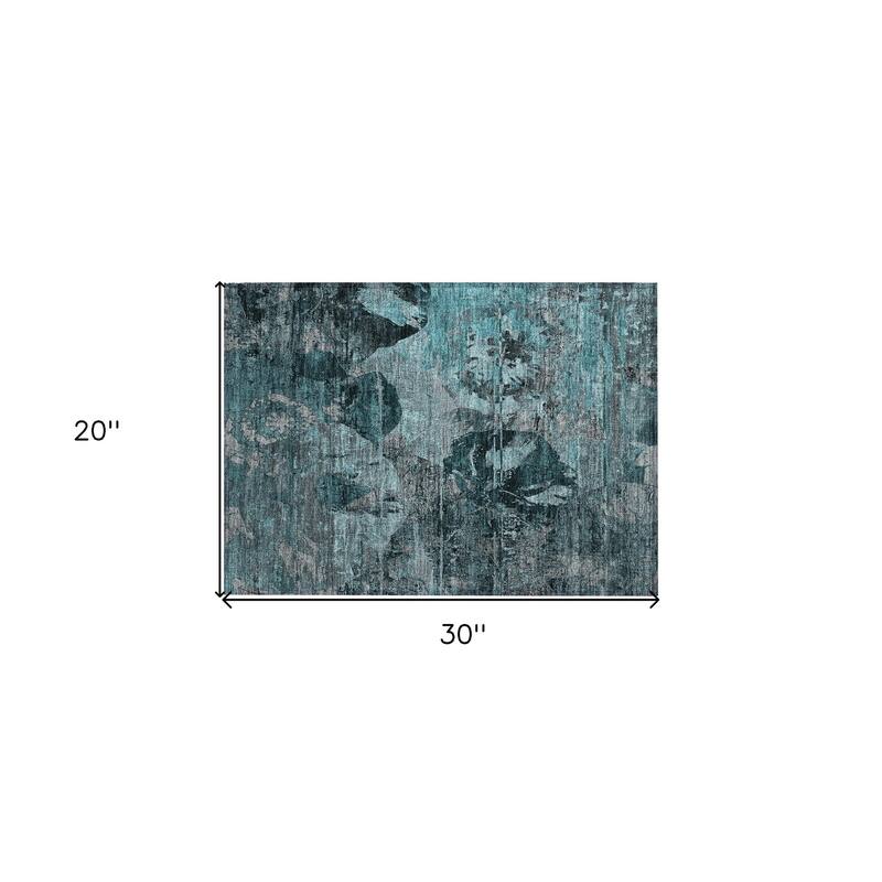 Alnave Artistic Abstract Weather Resistant Blended Style Runner Outdoor Rug