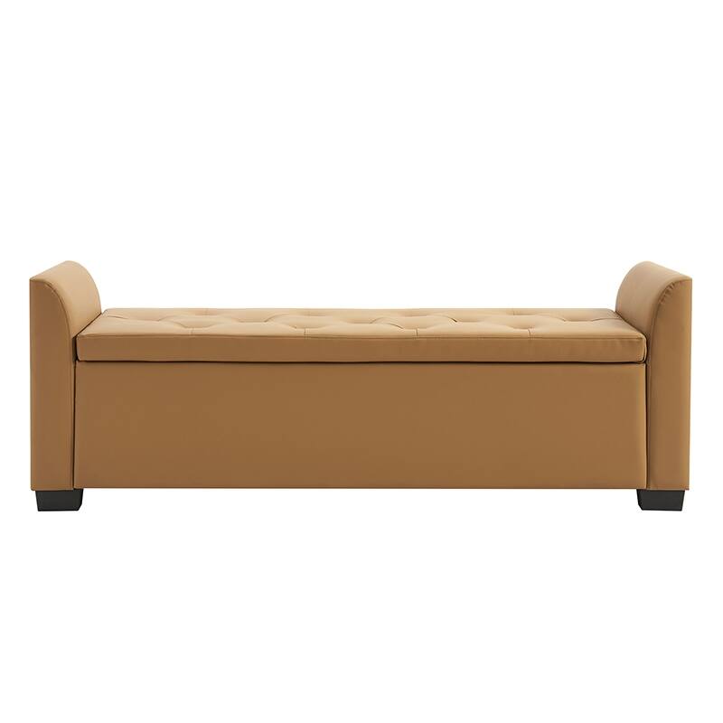 Laura Traditional 57.75"Wide Tufted Storage Bench by HULALA HOME
