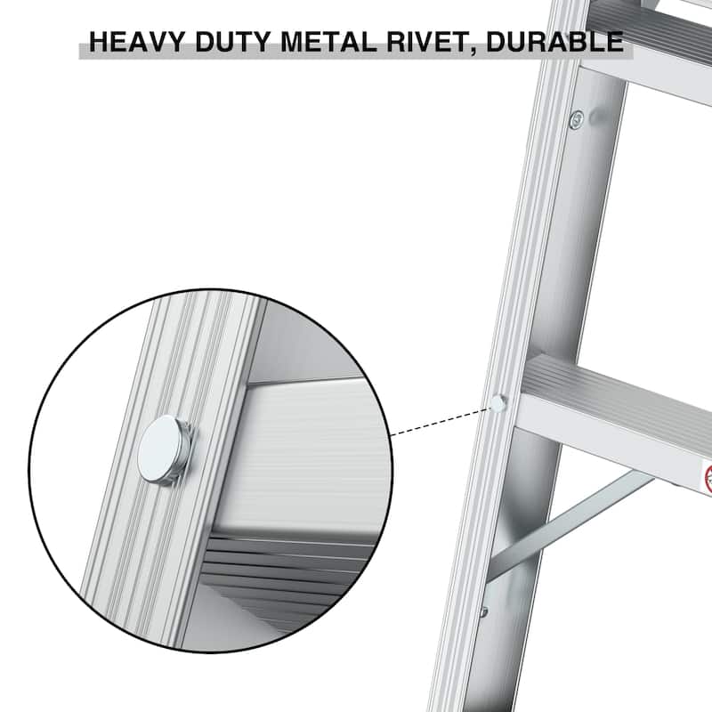 Portable Aluminum Work Platform Folding Ladder