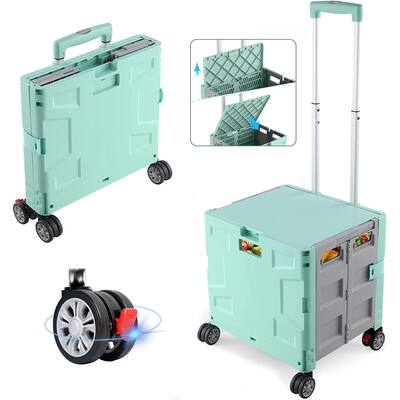 Utility Cart Portable Rolling Crate Hand Truck Teacher Cart