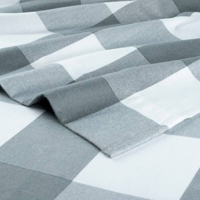 Pointehaven Flannel 180 GSM Brushed Cotton Oversized Pillowcases Pair - King Pillowcases - Urban Plaid