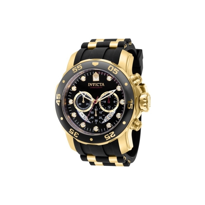 invicta Men's 37228 Pro Diver Quartz Chronograph Red, Black Dial Watch