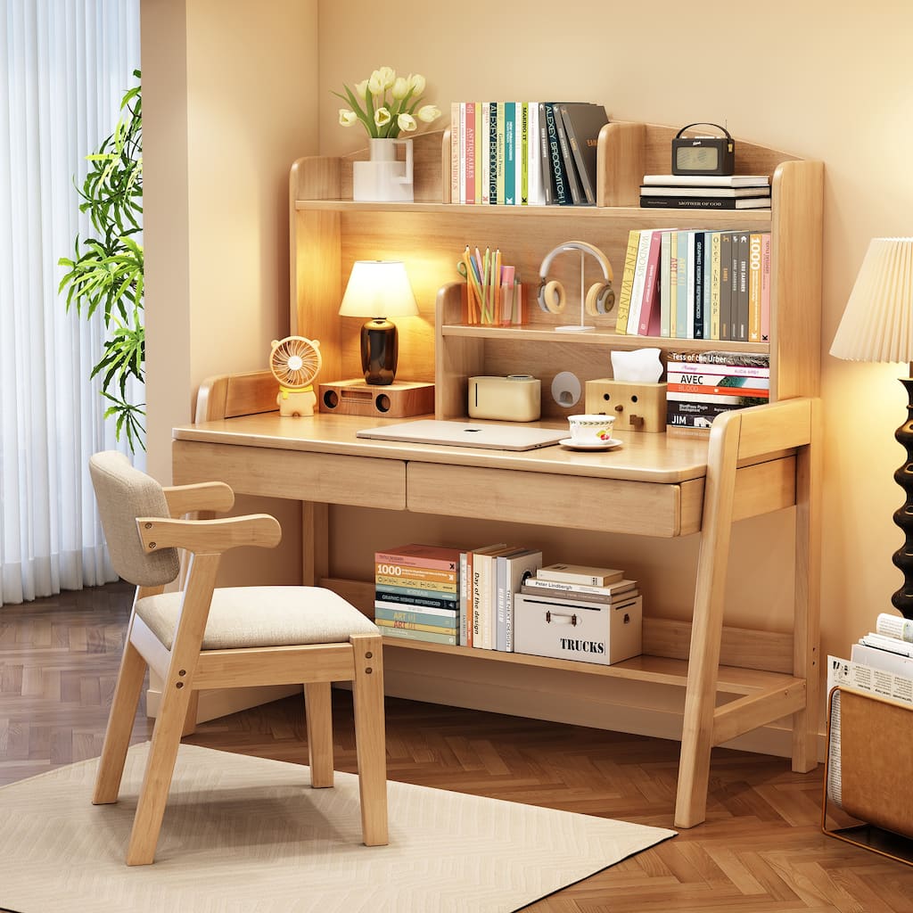 Kids Desk and Chair Set, Kid Study Desk, Computer Writing Desk - 36.6"x21.7"