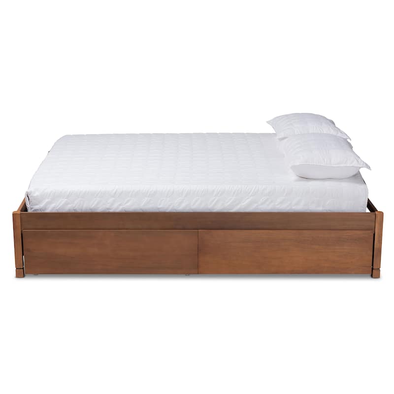 Yara Modern & Contemporary 4-Drawer Wood Storage Bed Frame(Platform)