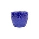 preview thumbnail 1 of 1, Viva Garden Cobalt Embossed Leaves Cachepot