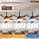preview thumbnail 109 of 118, Sofucor 45/52 Inch Ceiling Fan with Remote & Lights Quiet DC Motor 5 Blade High CFM Modern Fan