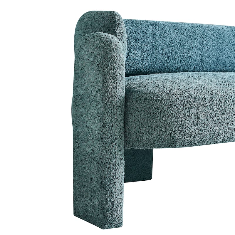 Stylish Boucle Sofa with High-Density Foam & Easy Assembly - 700 lbs Capacity