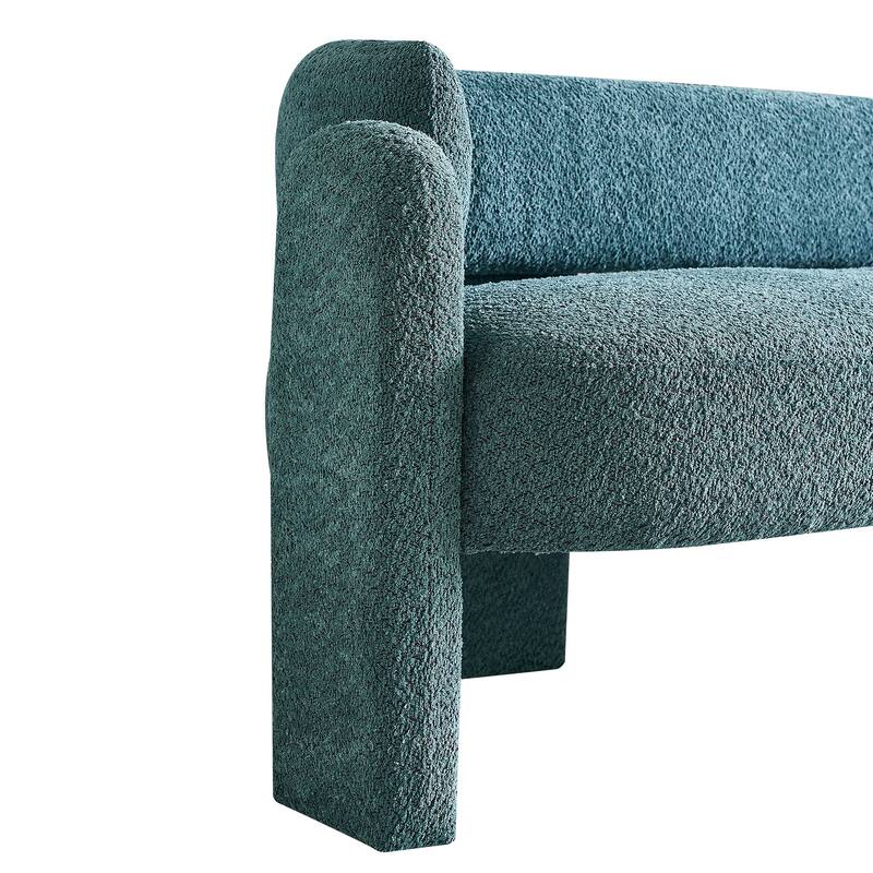 Modern Upholstered Bench Velvet Sofa with Rolled Arms, Loveseat Sofa, Chaise Sofa for Club Living Room Bedroom