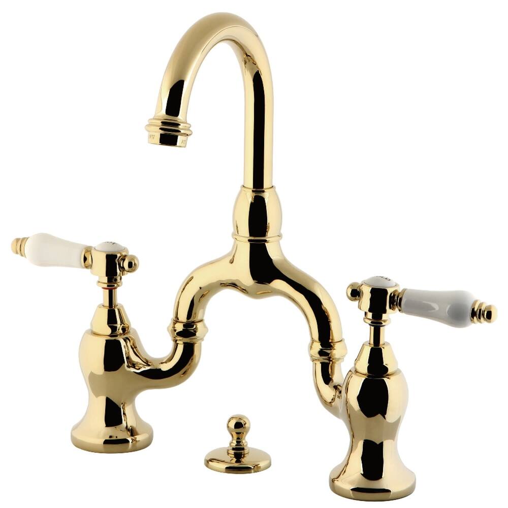 Kingston Brass KS799.BPL Bel-Air 1.2 GPM Deck Mounted Bridge Bathroom