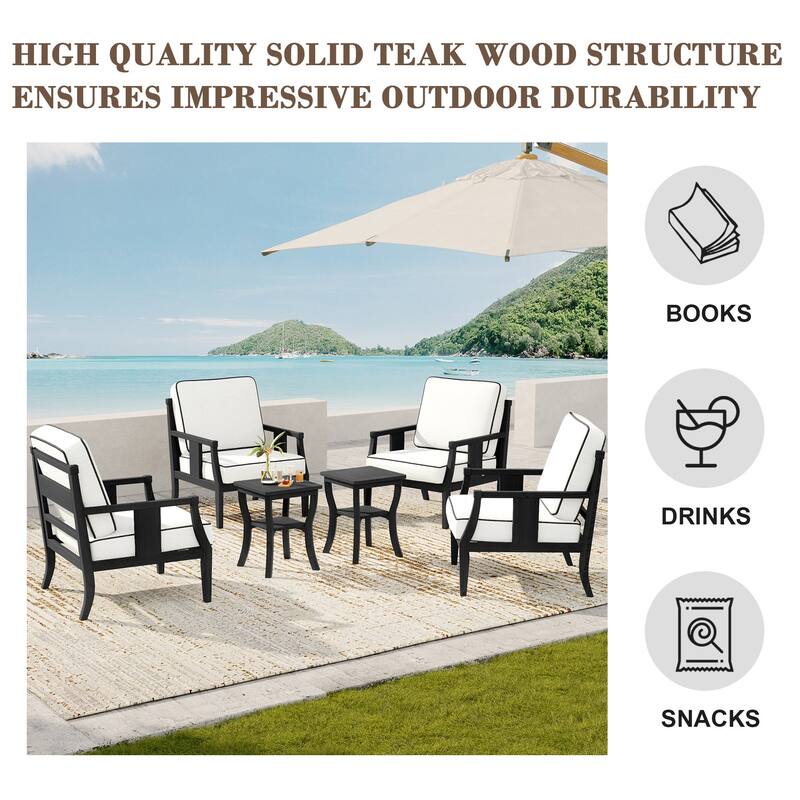 Patio Conversation Sets with Side Table(Set of 6)