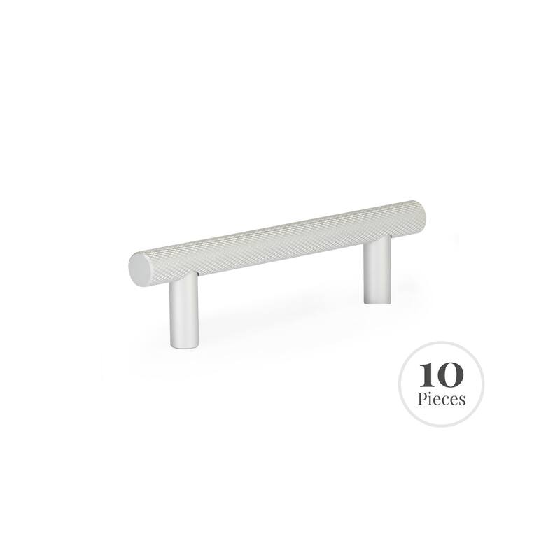Confluence 10-Pack Cabinet Knurled Pull for Bathroom - Brushed Nickel