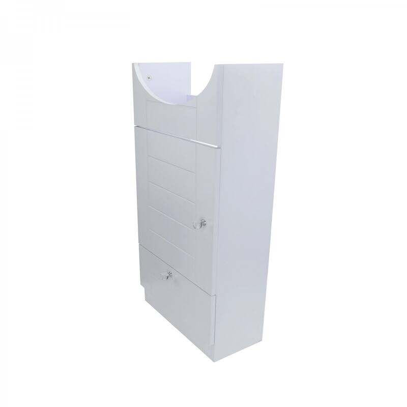 White Painted Wall Mount MDF Vanity Sink Cabinet Only Renovators Supply
