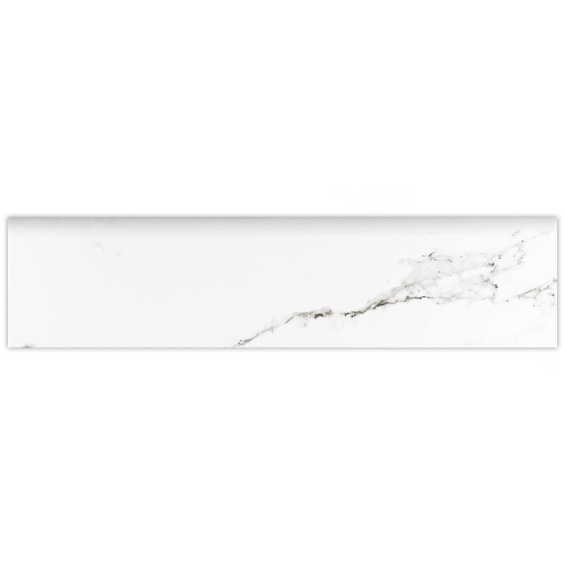 Merola Tile Timeless Calacatta Battiscopa 3-1/8" x 12-3/4" Ceramic Wall Trim - (1 Tile)