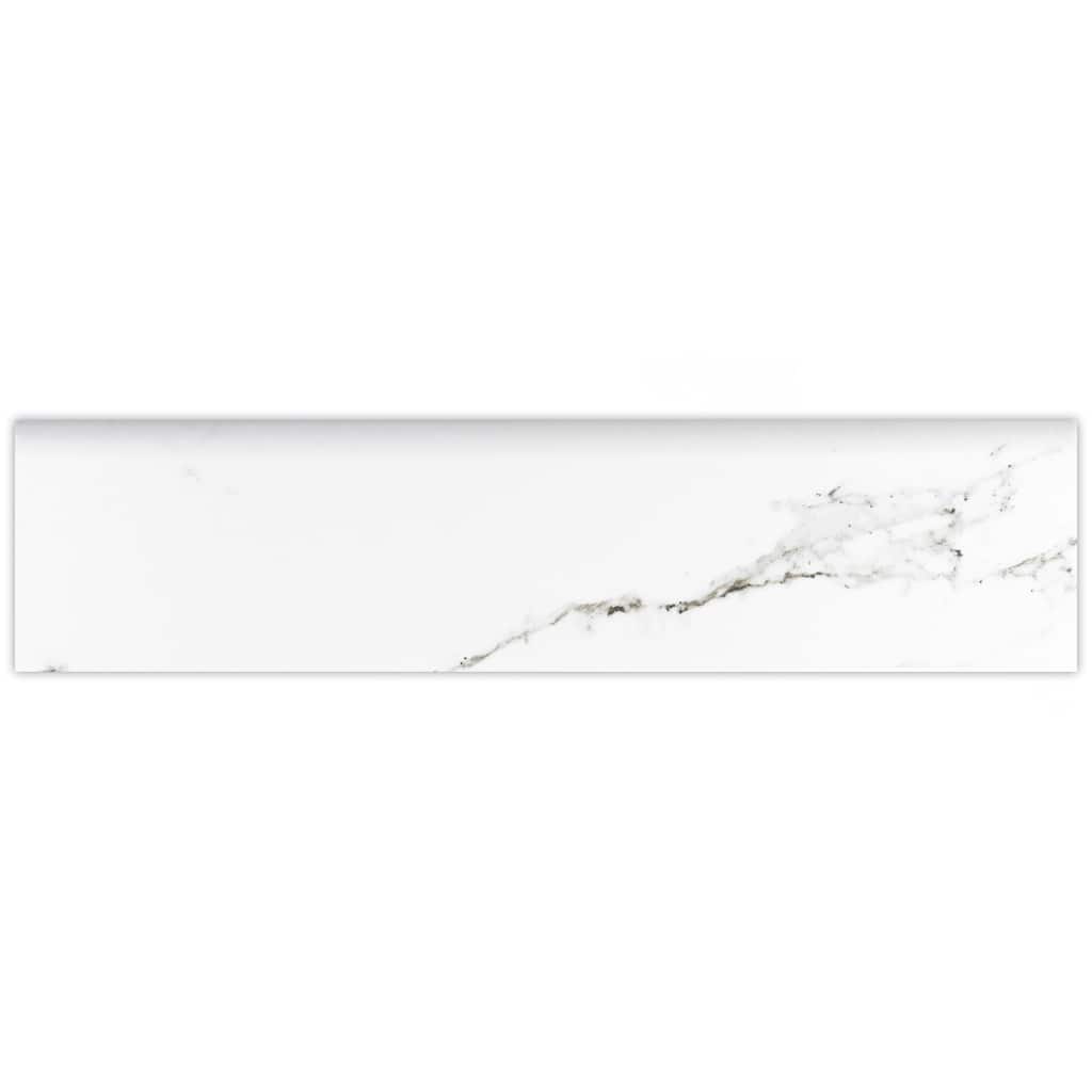 Merola Tile Timeless Calacatta Battiscopa 3-1/8" x 12-3/4" Ceramic Wall Trim - (1 Tile)