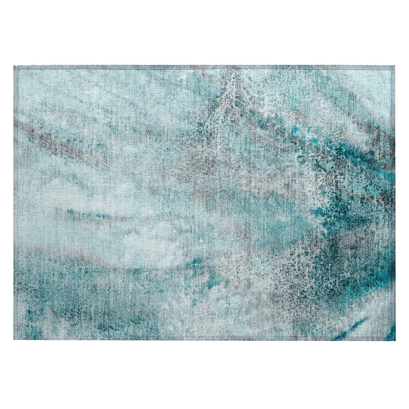 Lalu Modern Art-Inspired Weather Resistant Modern Chic Outdoor Rug