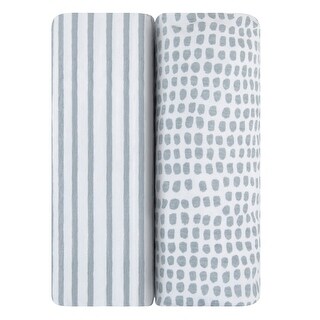 Baby Fitted Waterproof Bassinet Sheet 2 Pack