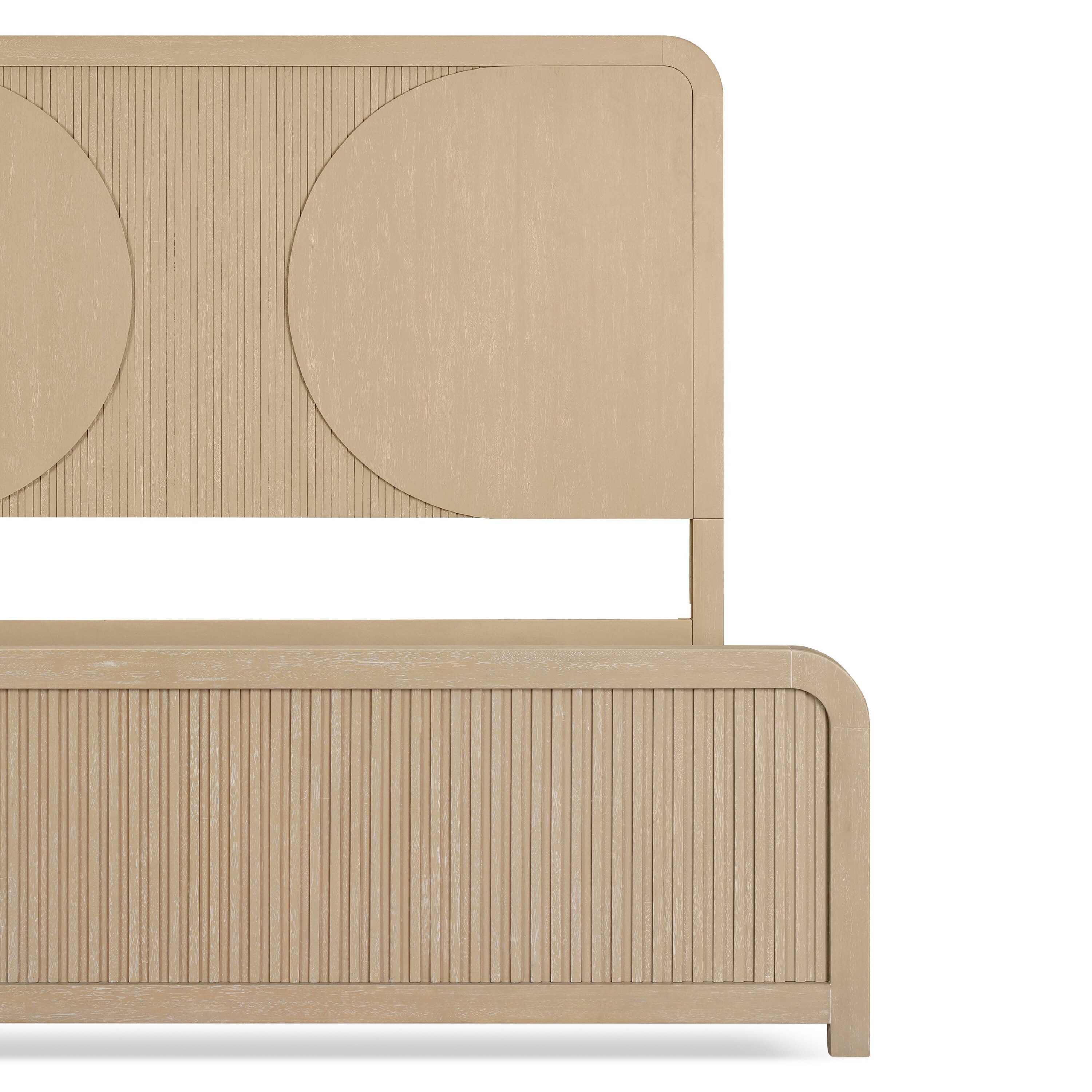 Furniture of America Adrienne Modern Rustic Solid Wood Fluting Panel Bed