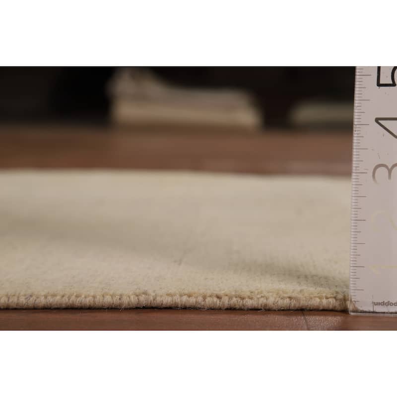 Beige Gabbeh Oriental Runner Rug Handmade Wool Carpet - 3'0"x 14'4"