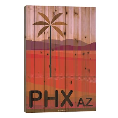 Phoenix Travel Poster Print On Wood by Charles Harker - Multi-Color