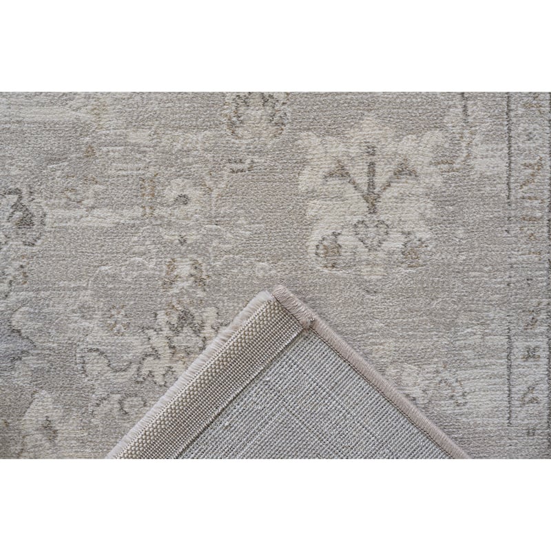 Mason Ivory, Gray and Beige Polyester Area Rug - 9' x 12'