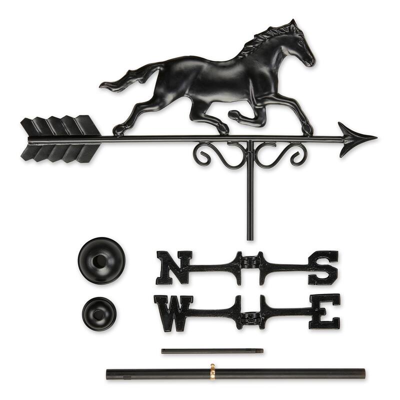 Galloping Horse Weathervane - Black Finish by Good Directions