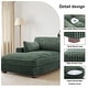 preview thumbnail 131 of 174, 41" W Plush Corduroy Chaise Lounge with Pillows