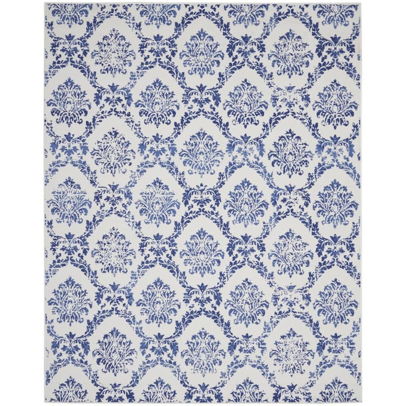 Power Loomed Distressed Non Skid Stain Resistant Area Rug - 120' X '84' X '0.39