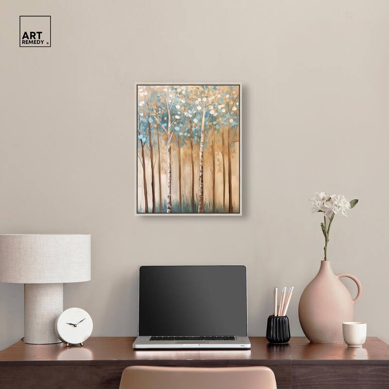 Birch Grove Radiance Canvas by Art Remedy