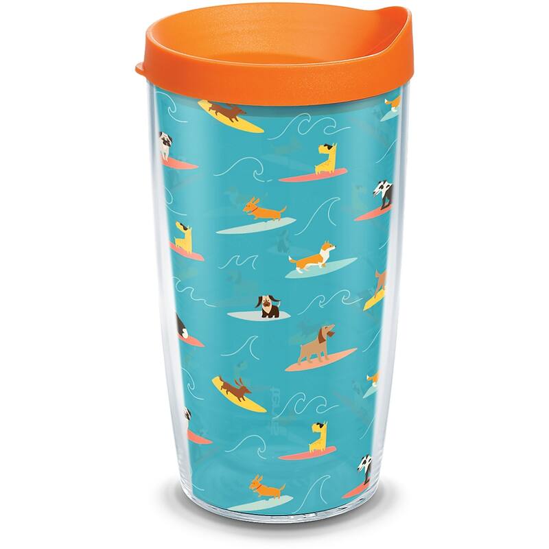 Tervis Surf Dogs Made in USA Double Walled Insulated Travel Tumbler, Classic - 16oz