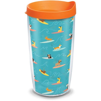 Tervis Surf Dogs Made in USA Double Walled Insulated Travel Tumbler, Classic