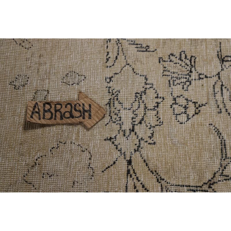 Earth Tone Tabriz Persian Vintage Area Rug Hand-Knotted Wool Carpet - 9'6"x 12'7"