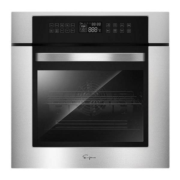 24 in. Single Electric Wall Oven with Convection Fan in Stainless Steel