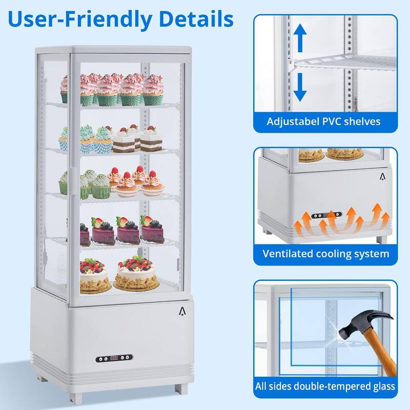 Commercial Display Refrigerator, 3.46 Cu.Ft