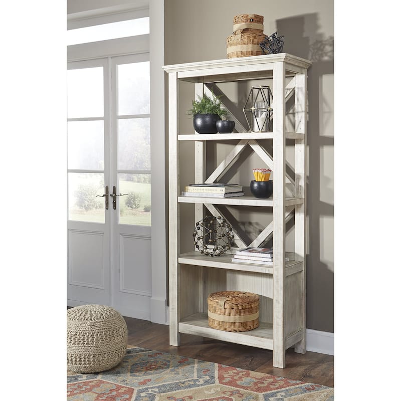 Signature Design by Ashley Carynhurst White Home Office Desk and Storage