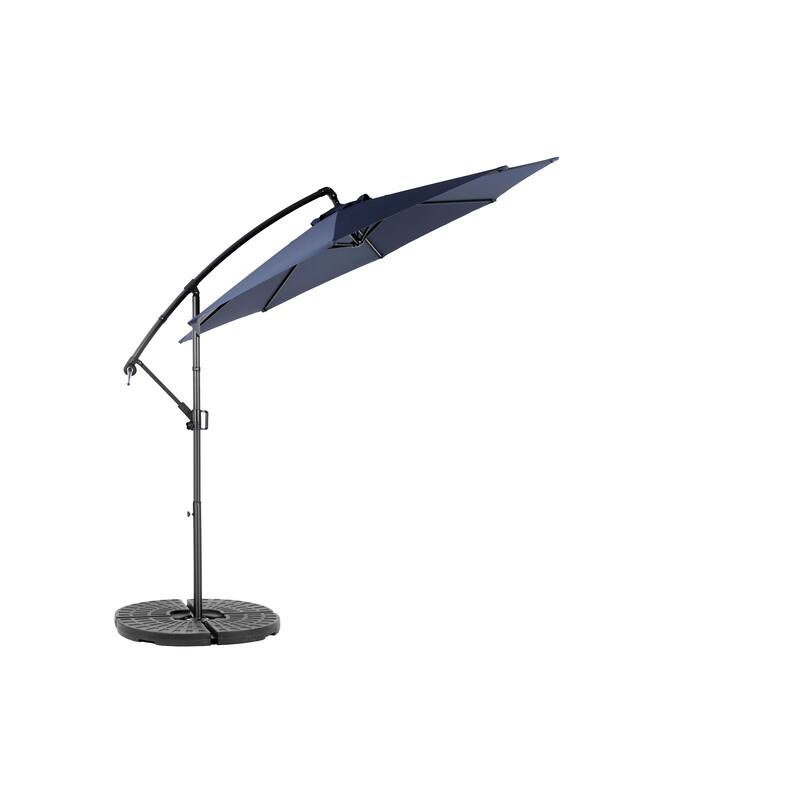 Best Choice Products 10ft Offset Hanging Market Patio Umbrella w/Easy Tilt Adjustment, Polyester Shade, 8 Ribs
