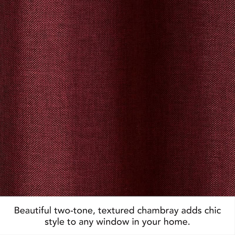Creative Home Ideas Legrae Blackout Grommet Window Curtain Panel Pair with Tiebacks
