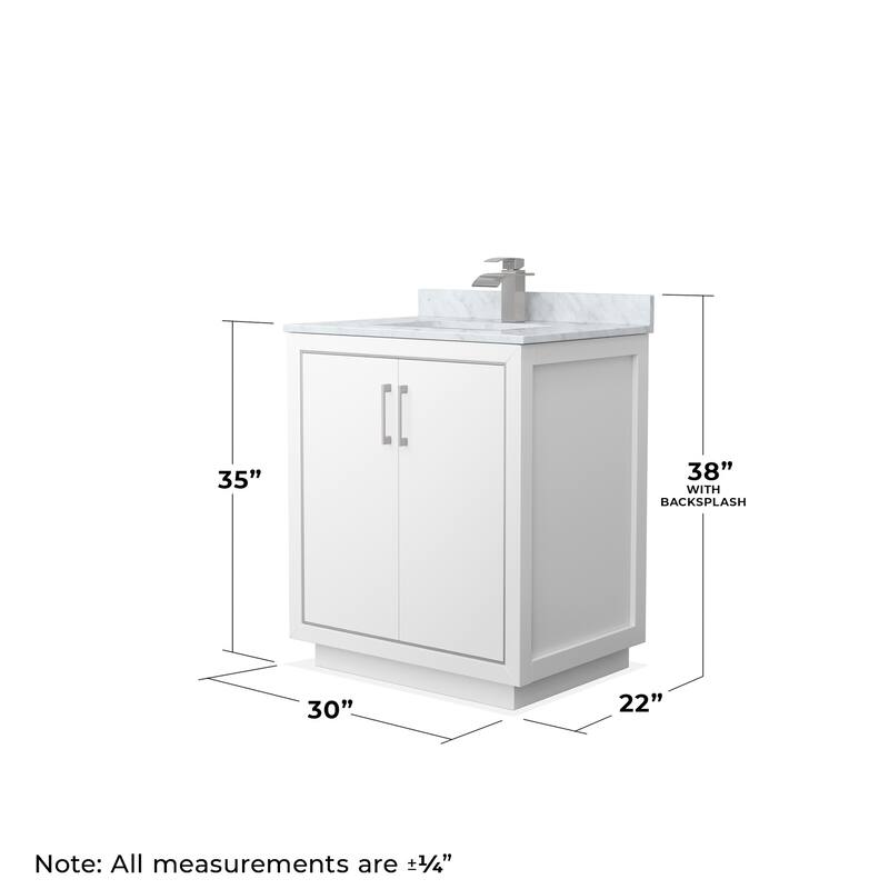 Wyndham Collection WCF1111-30S-NAT-MXX Icon 30" Free Standing Single